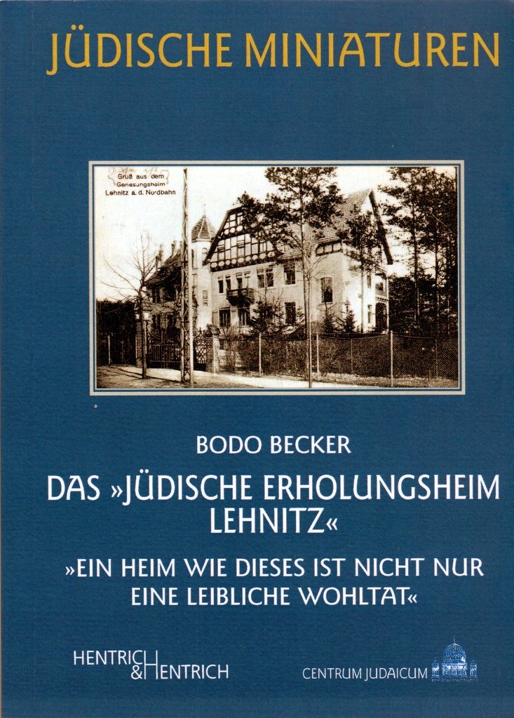 buchcover: das ’jüdische erholungsheim lehnitz’