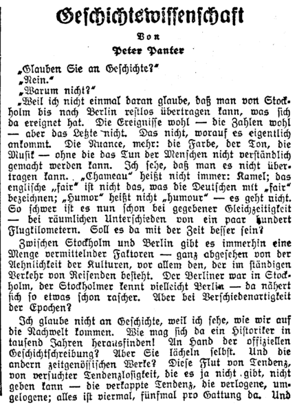 geschichtswissenschaft - vossische zeitung